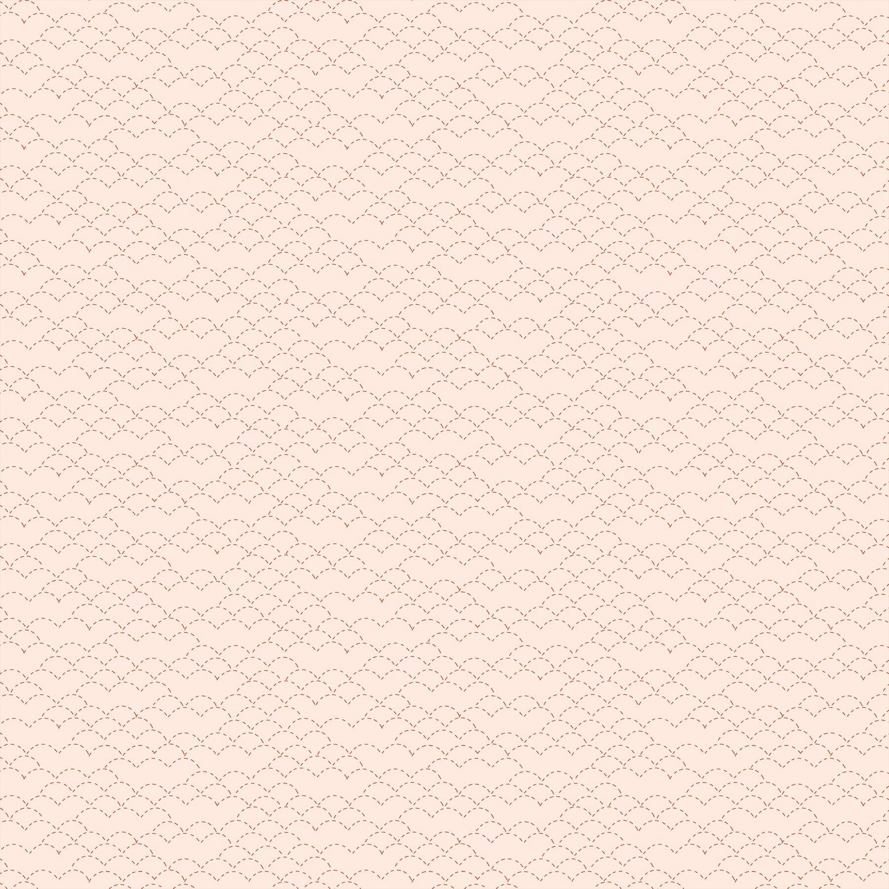 FIGO FabricsHand Stitched Quilt Fabric Stitches PinkFabric