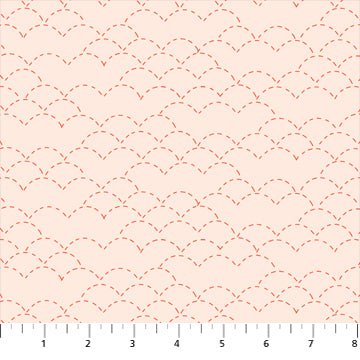 FIGO FabricsHand Stitched Quilt Fabric Stitches PinkFabric