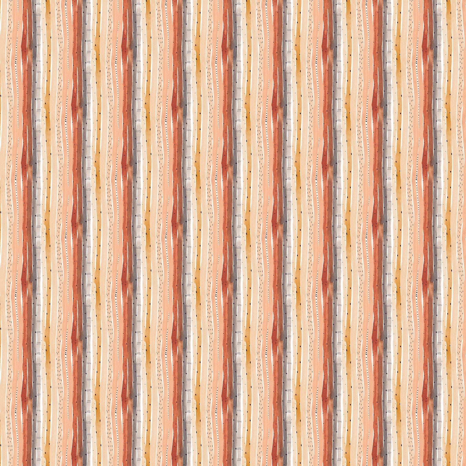 FIGO FabricsWild West Quilt Fabric Stripe PeachFabric