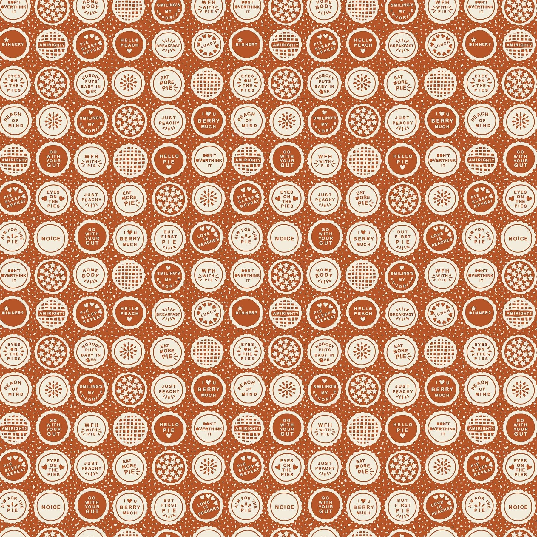 FIGO FabricsMore Pie? Plates BrownFabric