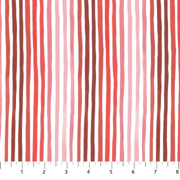 FIGO FabricsRoses are Red Stripe RedFabric