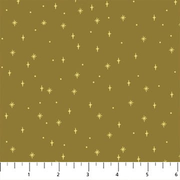 FIGO FabricsNoel Stars OliveFabric