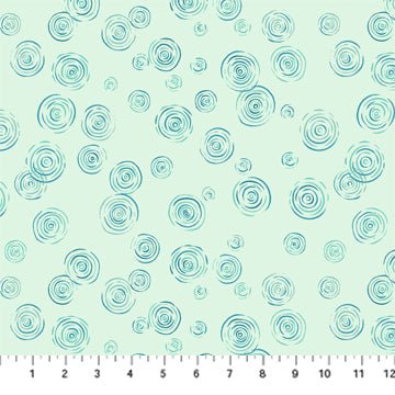 FIGO FabricsPond Tales Quilt Fabric Droplets MintFabric