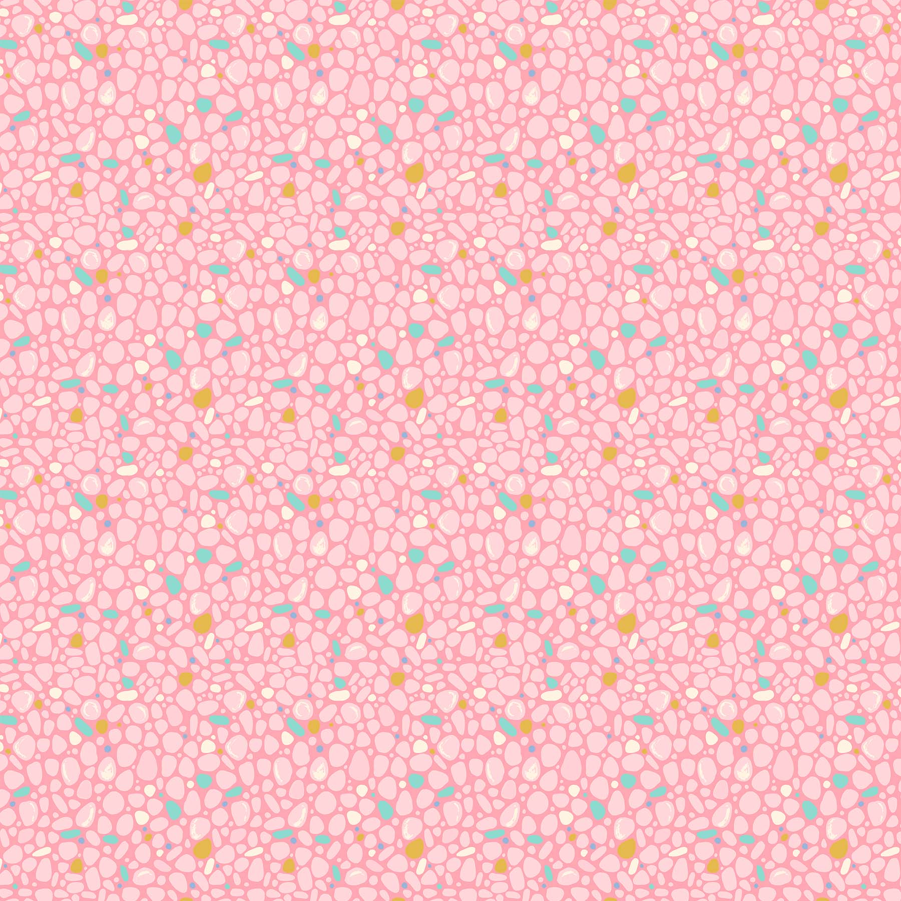 FIGO FabricsPond Tales Quilt Fabric Rocks PinkFabric