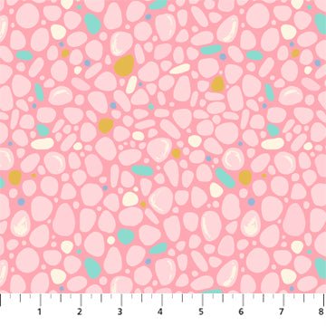 FIGO FabricsPond Tales Quilt Fabric Rocks PinkFabric