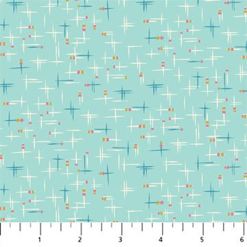 FIGO FabricsPond Tales Reflections MintFabric