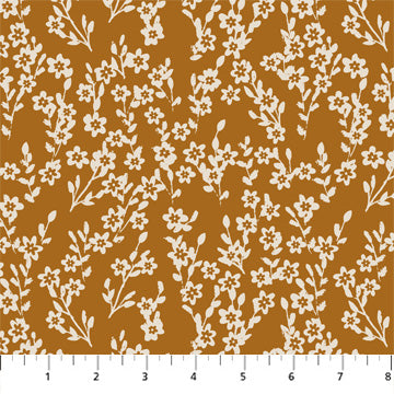 Wild Cottage Quilt Fabric Blossoms Ochre