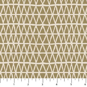 FIGO FabricsWild Cottage Quilt Fabric Diamonds OliveFabric