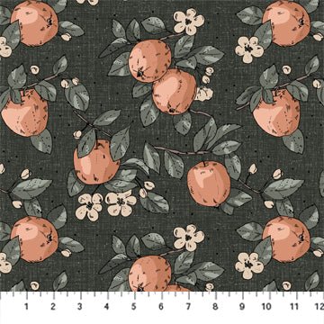 FIGO FabricsKlara Quilt Fabric Apples SpruceFabric