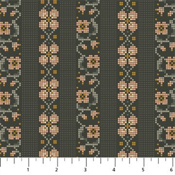 FIGO FabricsKlara Quilt Fabric Cross Stitch SpruceFabric