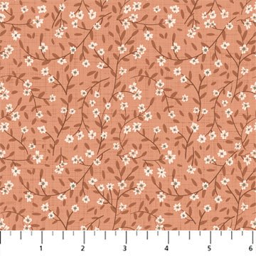 FIGO FabricsKlara Rayon Fabric Ditsy Floral CoralFabric