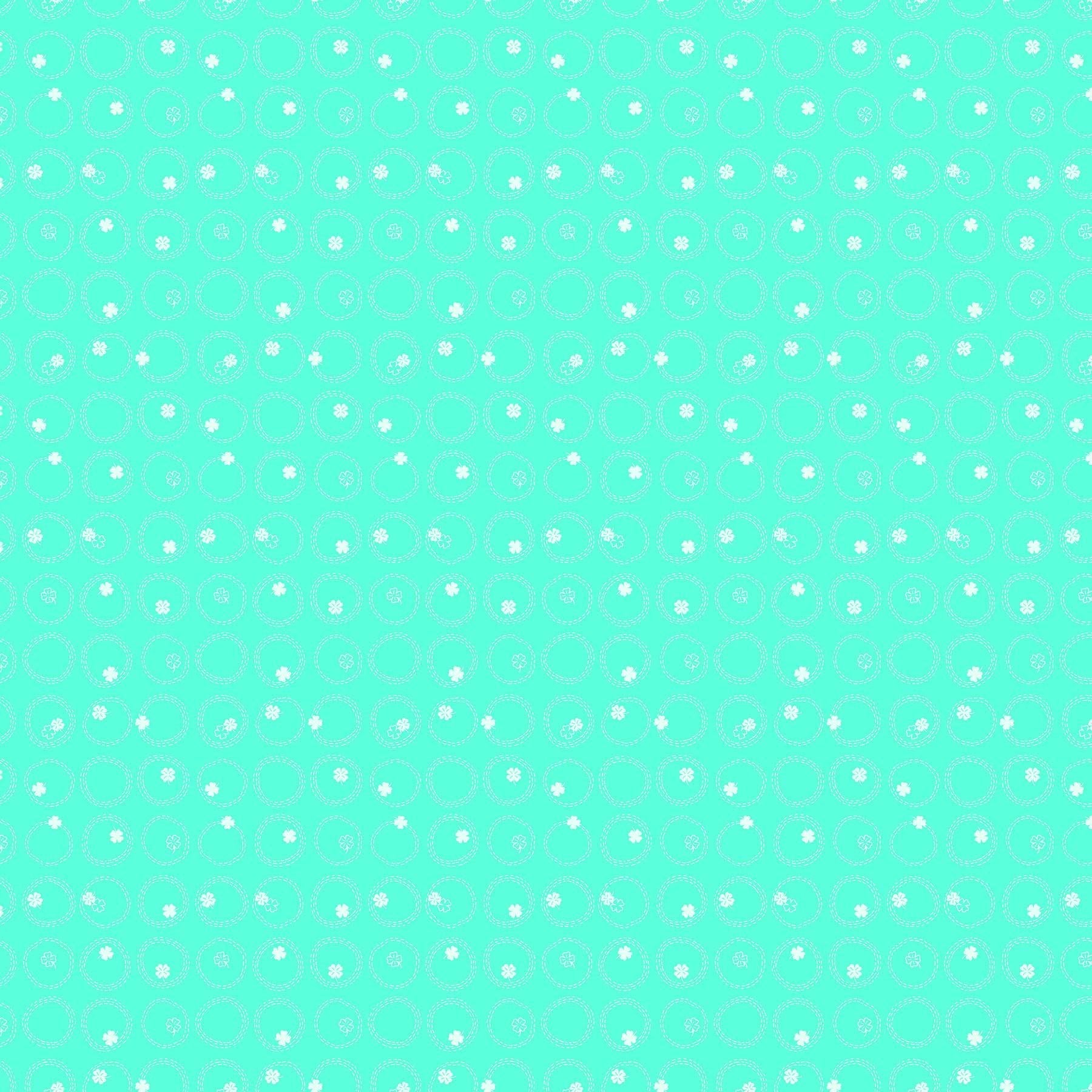 FIGO FabricsLucky Charms Quilt Fabric Clover Patch 62 MintFabric