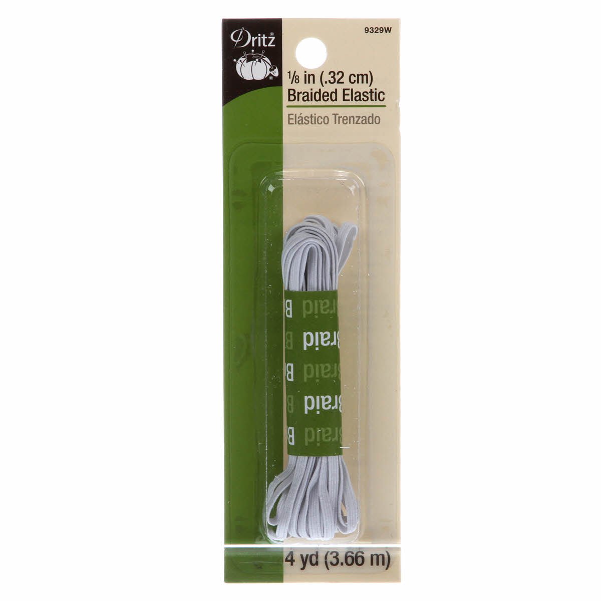 Dritz3mm Braided Elastic WhiteElastic