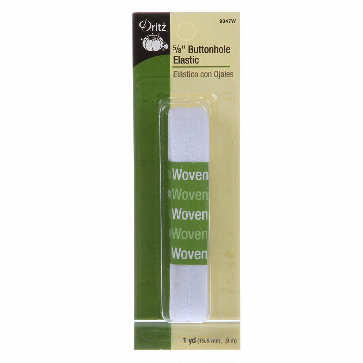 Dritz16mm Buttonhole Elastic WhiteElastic