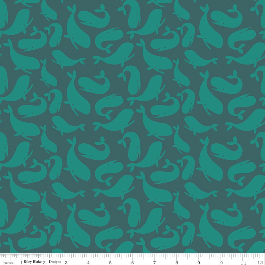 Riley Blake DesignsAhoy Mermaids Quilt Fabric Whales OceanFabric