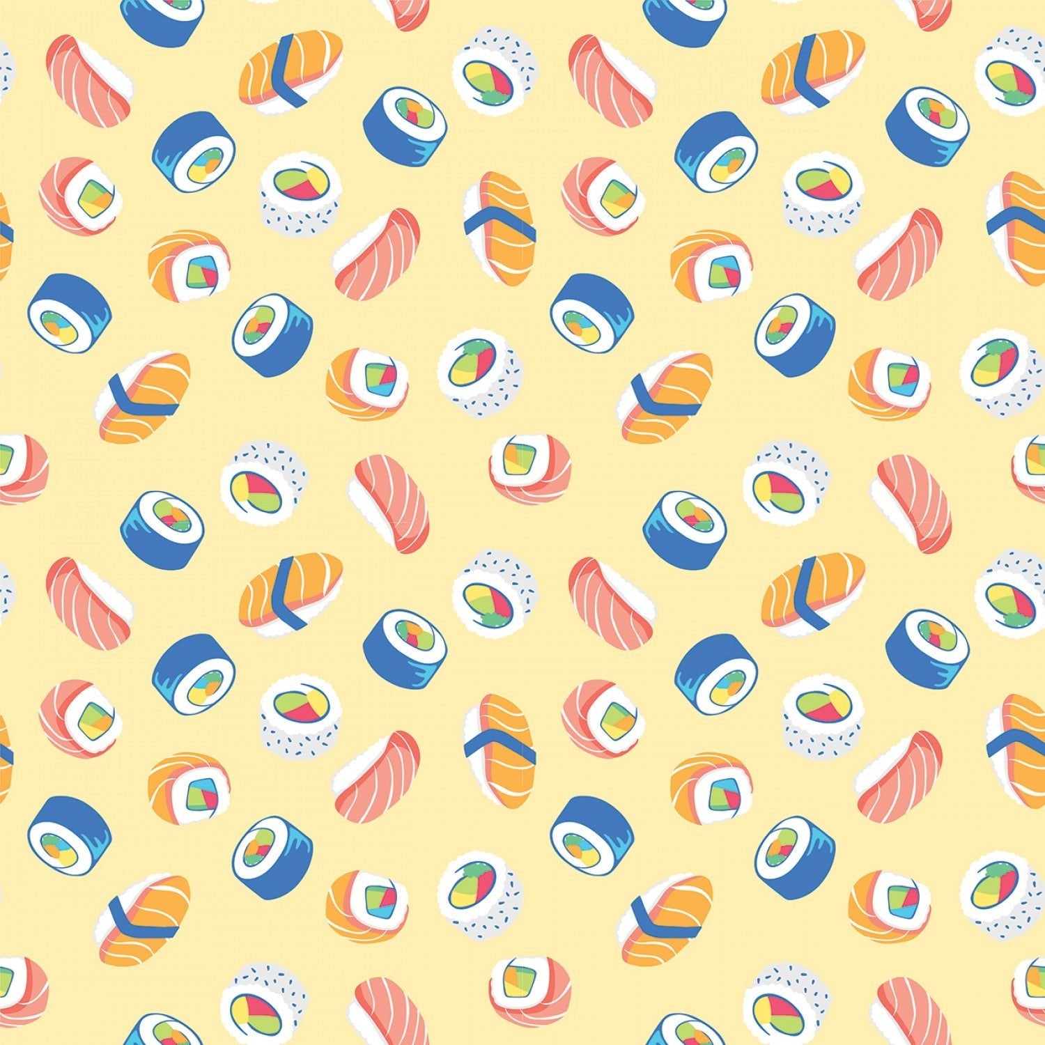Riley Blake DesignsRainbowfruit Quilt Fabric How We Roll YellowFabric