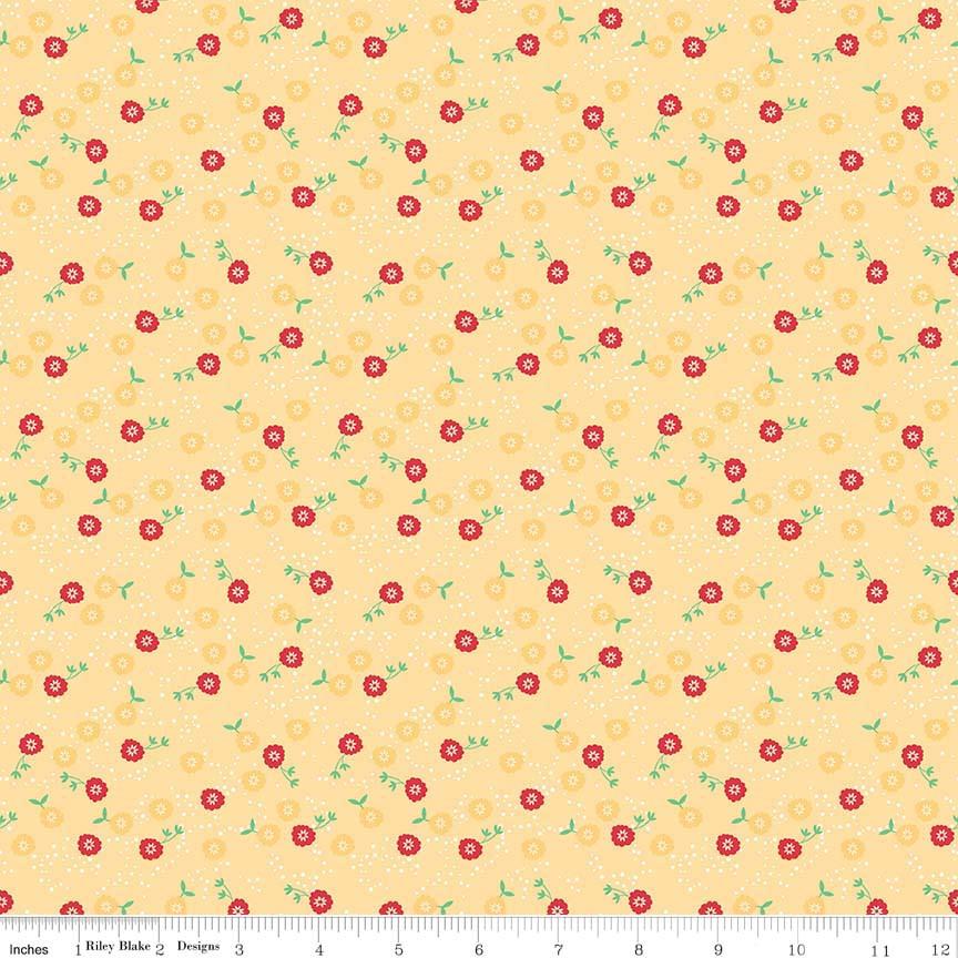 Riley Blake DesignsMidnight Blooms Quilt Fabric Petals YellowFabric