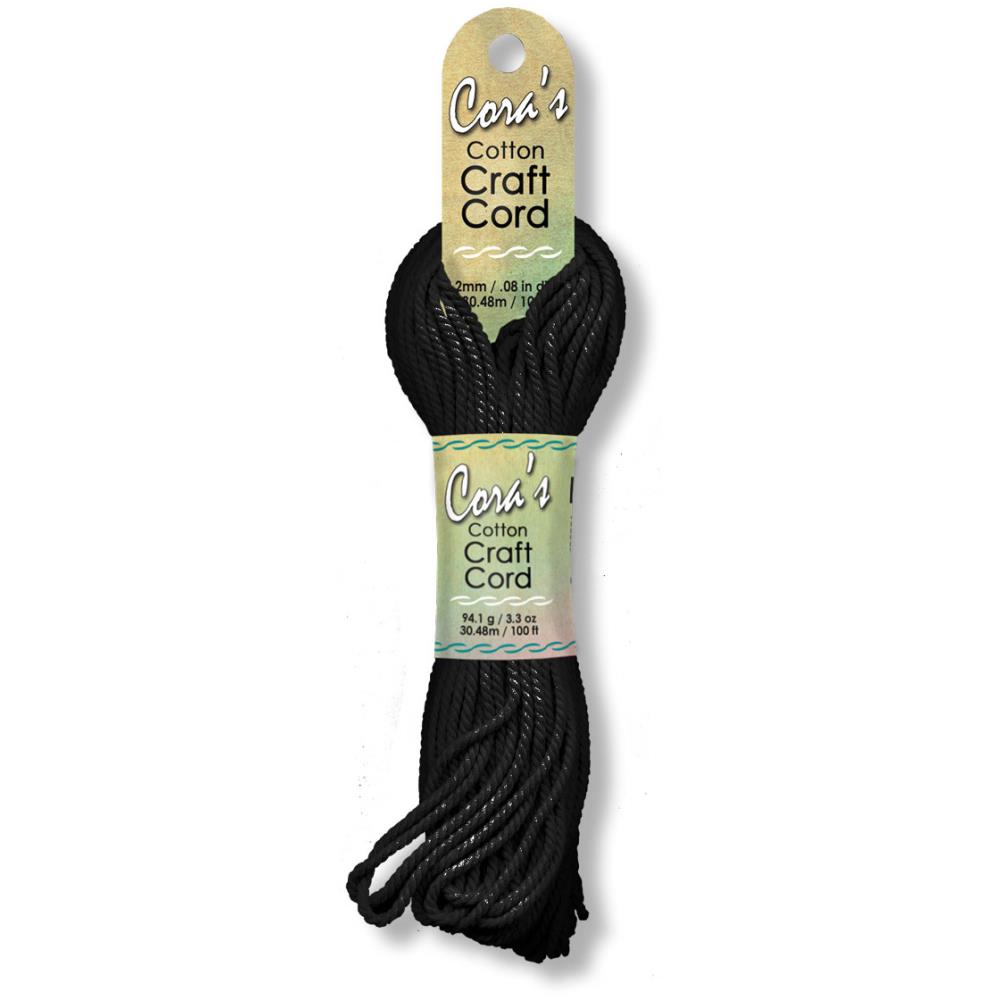 Cora's 2mm Cotton Craft Cord Black (4940211617837)