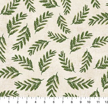 FIGO FabricsWildflower Fern Toss CreamFabric