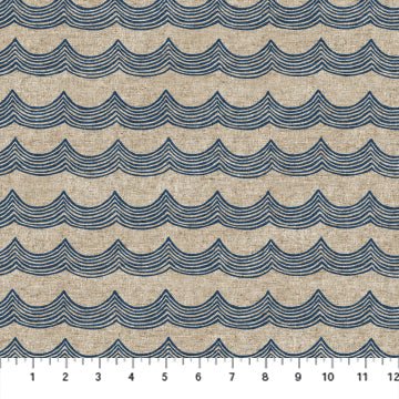 FIGO FabricsTerra Fabric Waves NavyFabric