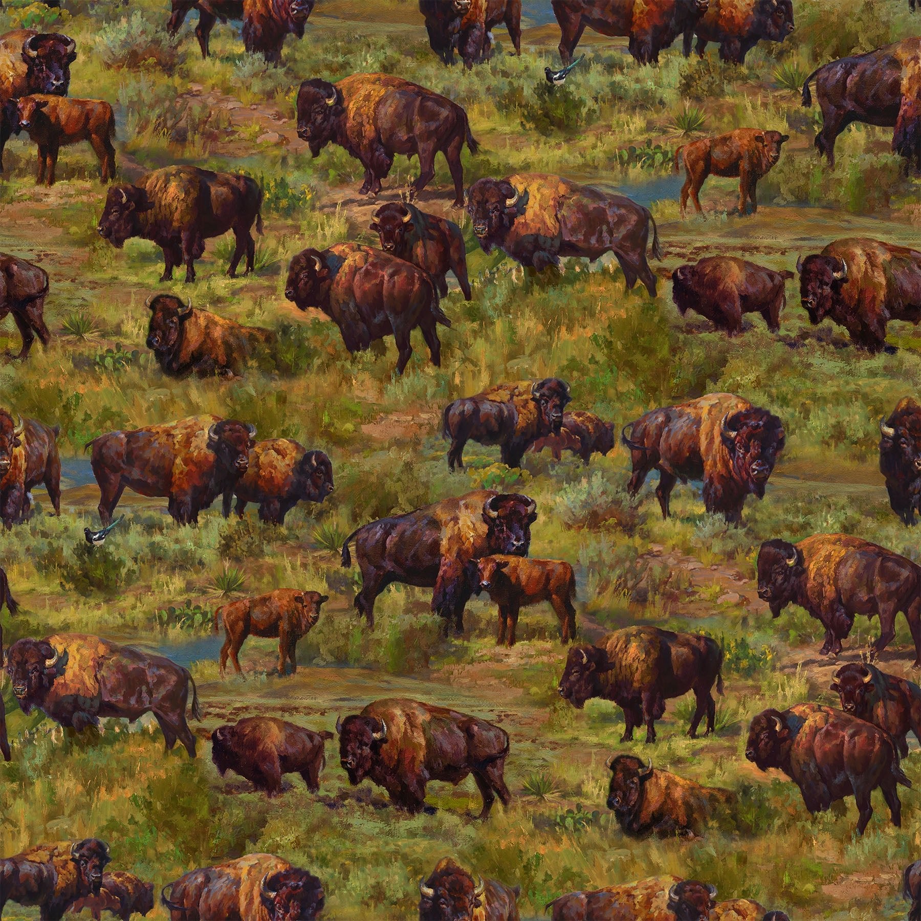 NorthcottNatureScapes Home on the Range Buffalo GreenFabric