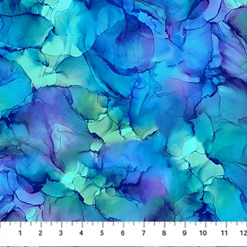 NorthcottAllure Quilt Fabric Mirage BlueFabric