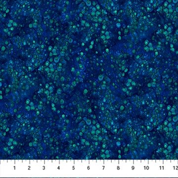 NorthcottAllure Quilt Fabric Drizzle Mist NavyFabric