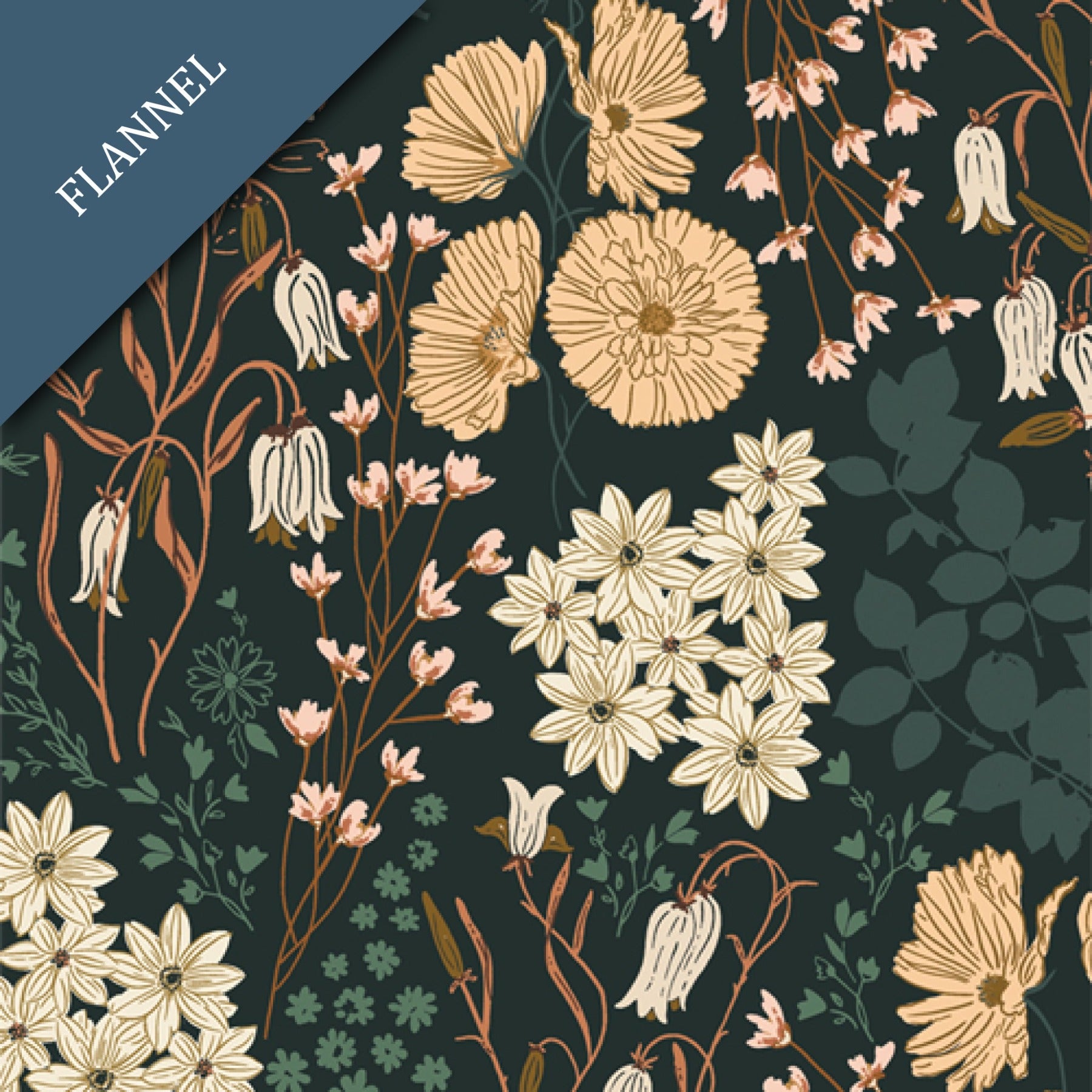 Wild Forgotten FLANNEL Bluebells & Buttercups Lark