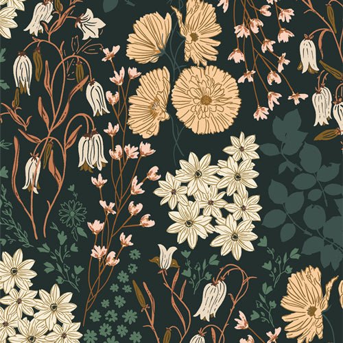 Art Gallery FabricsWild Forgotten FLANNEL Bluebells & Buttercups LarkFabric