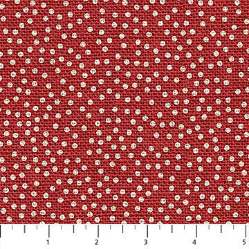 NorthcottWarm And Cozy FLANNEL Quilt Fabric Dots RedFabric