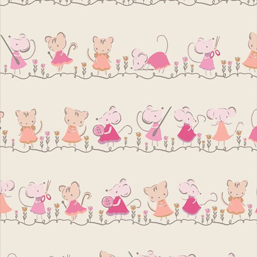 Art Gallery FabricsTails & Threads Minikin Friends FLANNELFabric