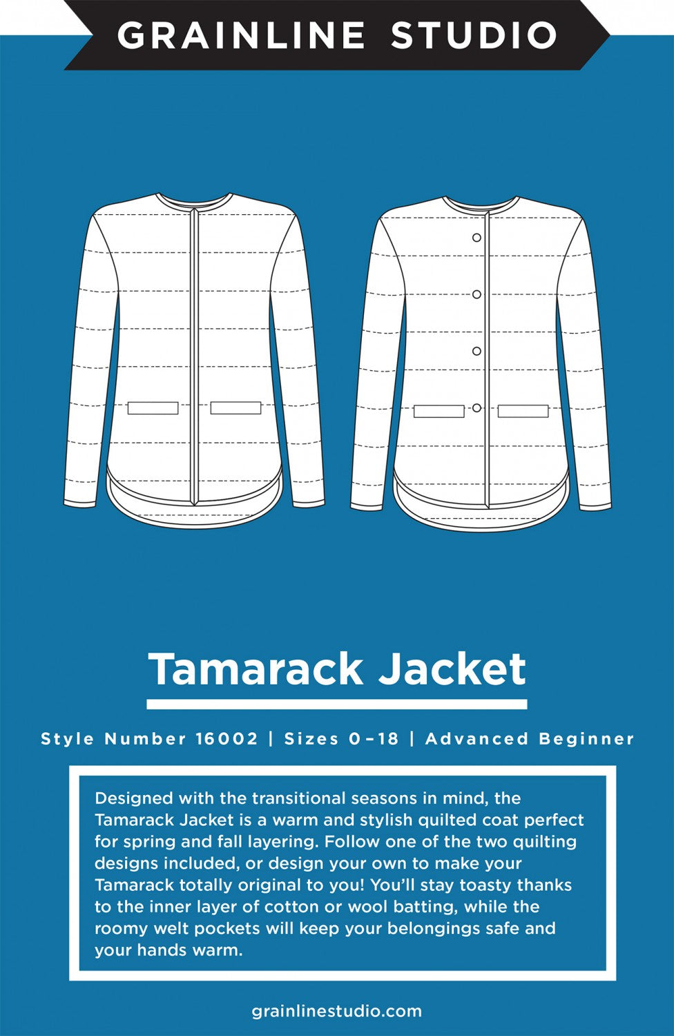 Tamarack Quilted Jacket Sewing Pattern