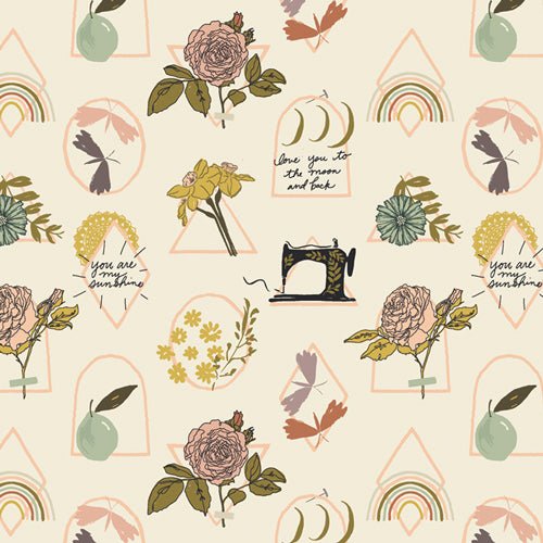 Art Gallery FabricsHer & History Rye and Pumpernickel Elsie's SunshineFabric