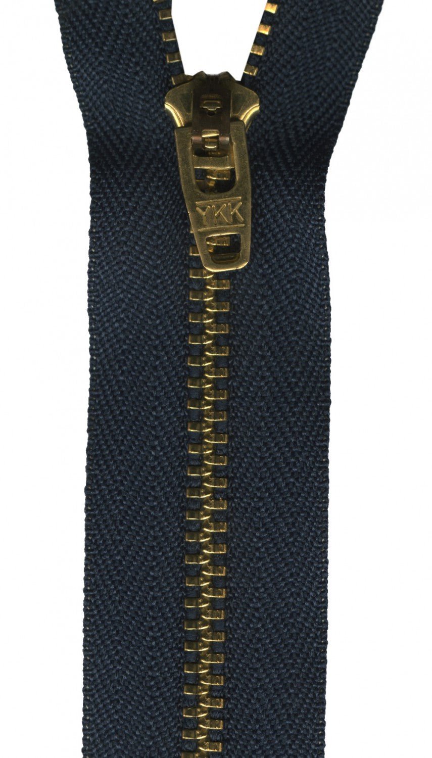 YKK7in. Metal Jean Zipper NavyZippers