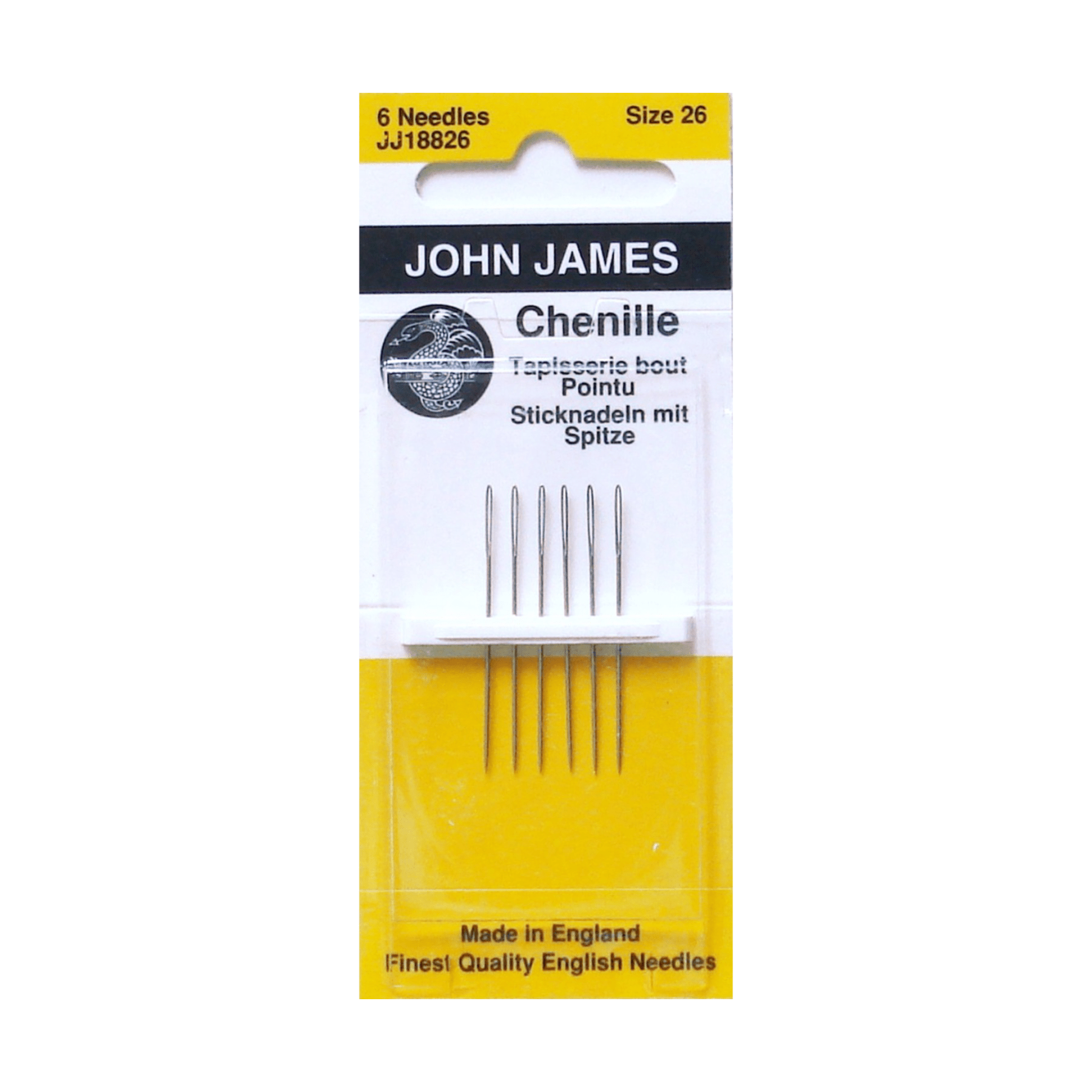 John JamesChenille Embroidery Needles 6ctHand - Sewing Needles