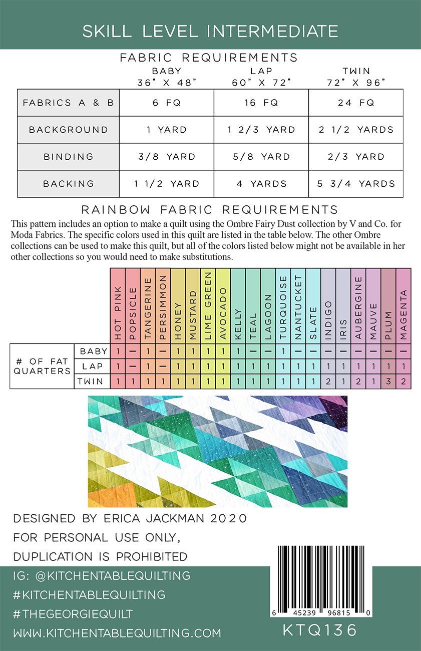 Kitchen Table QuiltingThe Georgie Quilt PatternQuilt Patterns