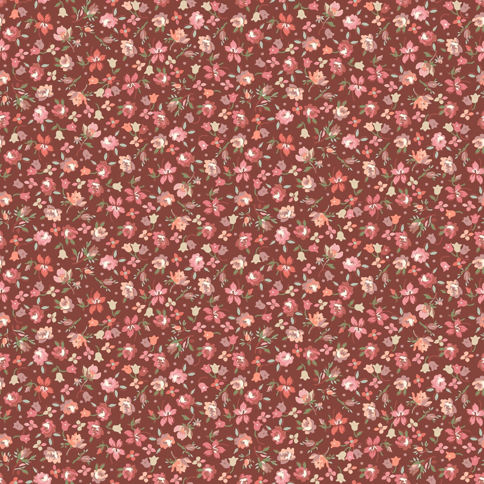 Maywood StudioLovely Bunch Mini Floral Lt BrownFabric