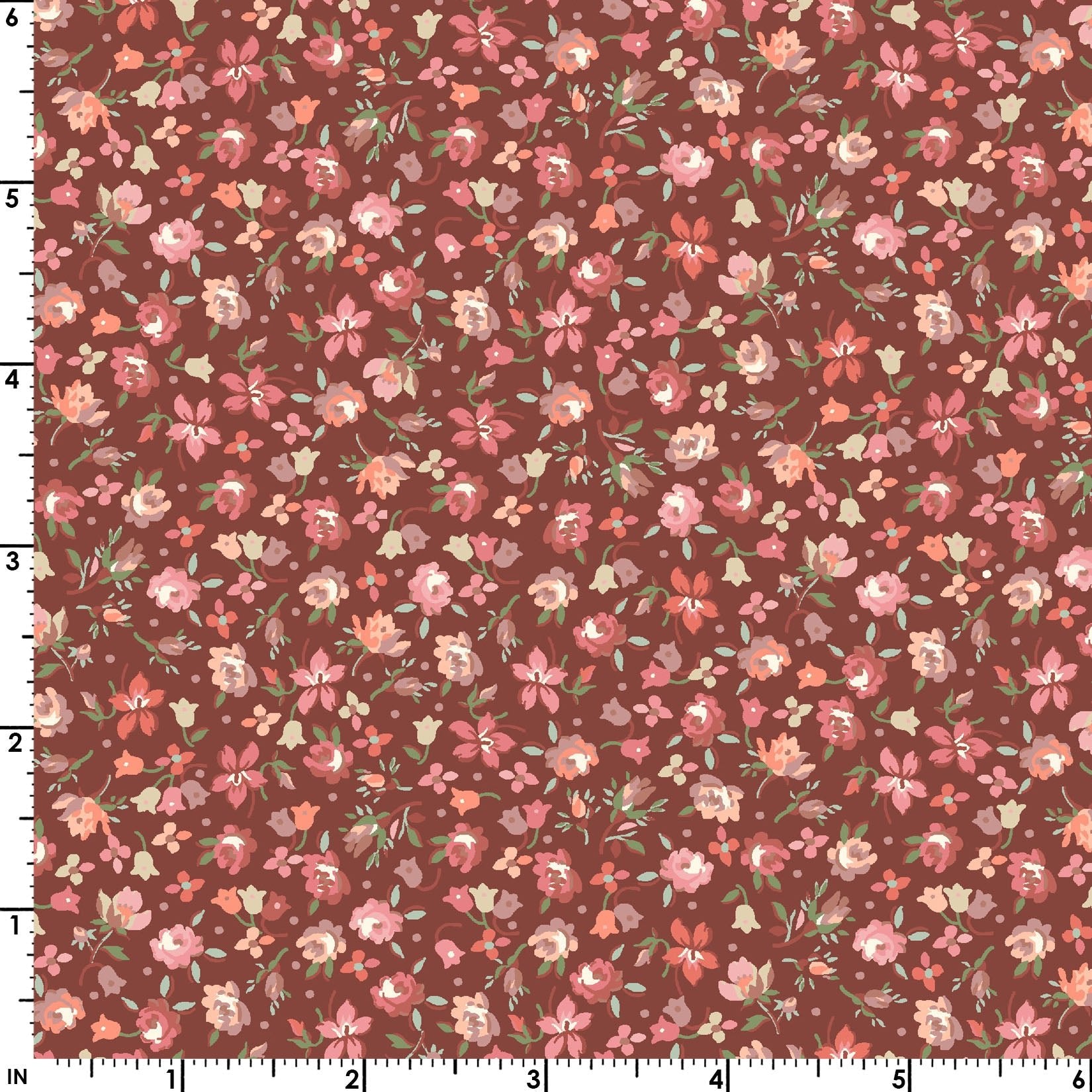 Maywood StudioLovely Bunch Mini Floral Lt BrownFabric