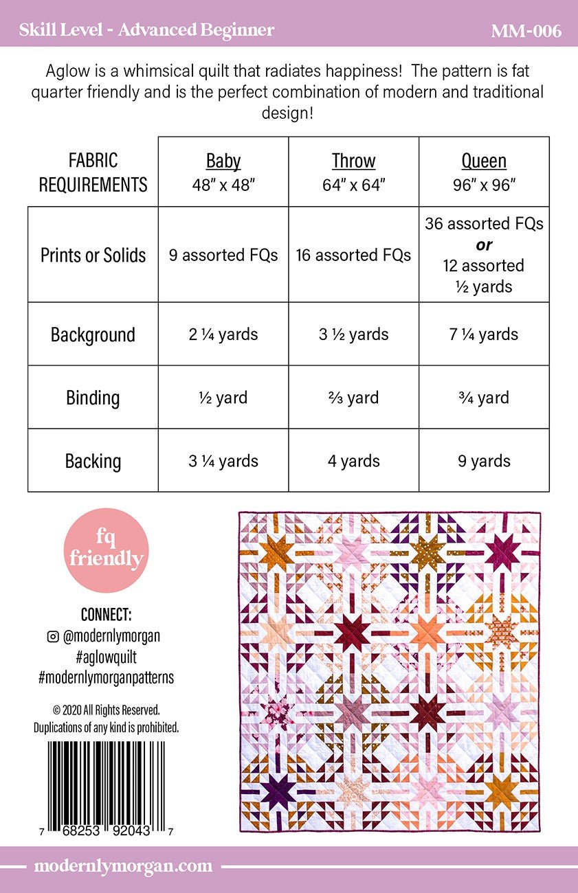 Modernly MorganAglow Quilt PatternQuilt Patterns