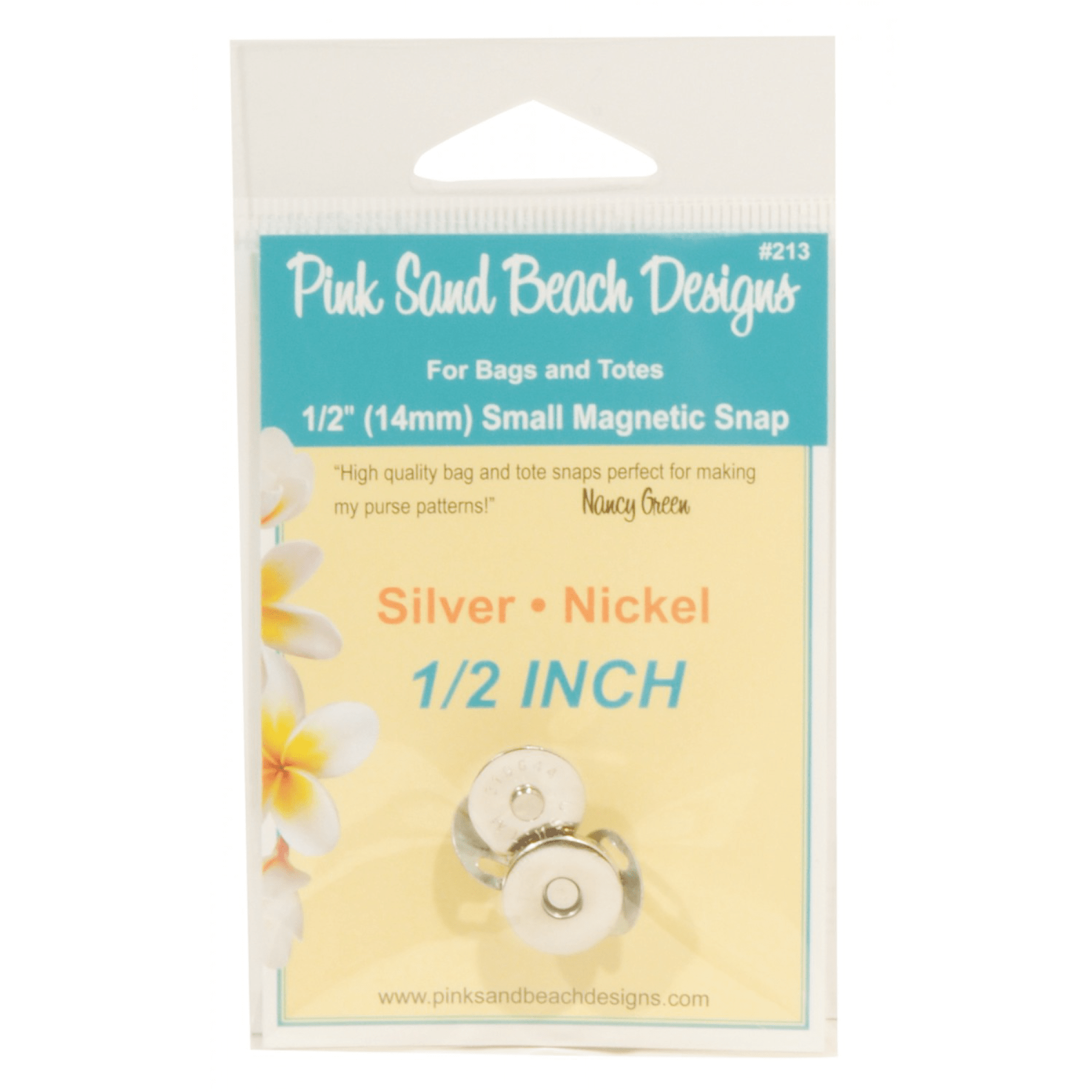 Pink Sand Beach Designs14mm Magnetic Purse Snap - Silver NickelButtons & Snaps