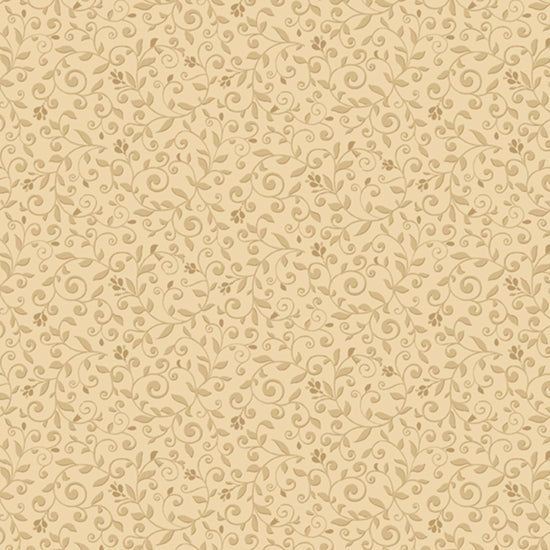 Marcus FabricsOld Blue Calicos Quilt Fabric Swirls CreamFabric