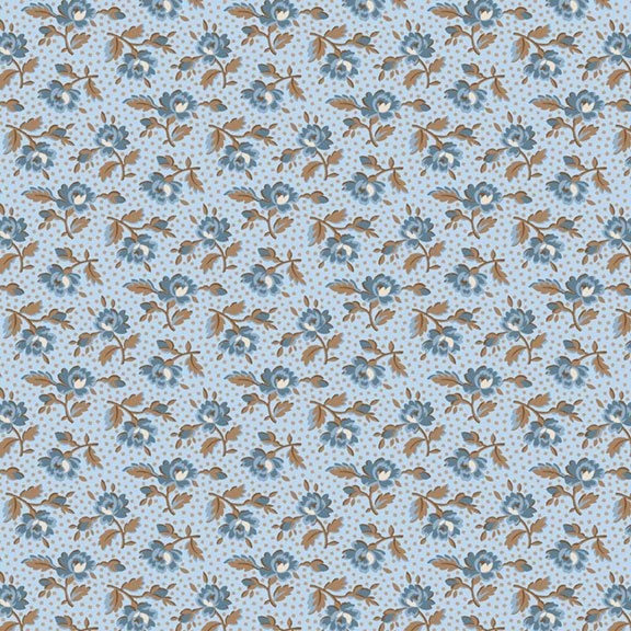 Marcus FabricsBack In The Day Quilt Fabric Bessie's BlueFabric