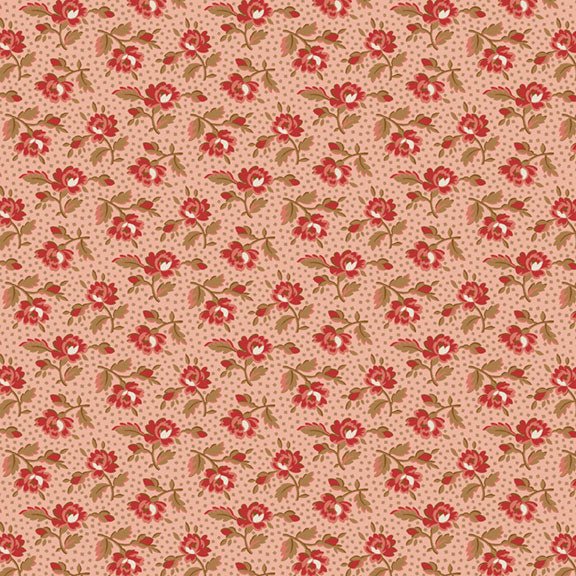 Marcus FabricsBack In The Day Quilt Fabric Bessie's Rose BlueFabric