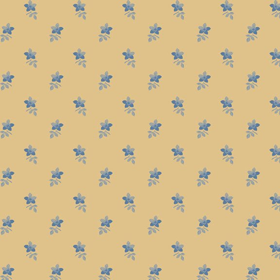 Marcus FabricsBack In The Day Quilt Fabric Naomi's Posie BlueFabric