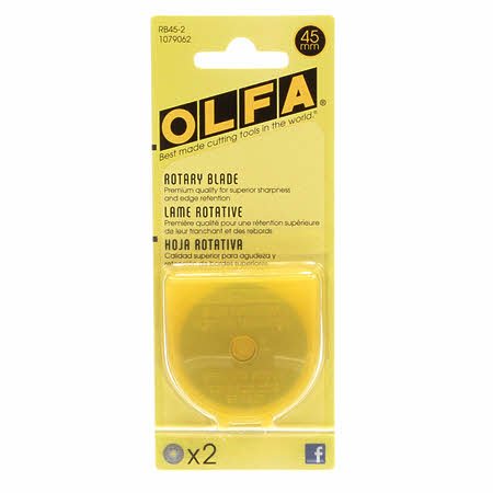 OLFA45mm Blade Refill - 2pkRotary Blade Refills