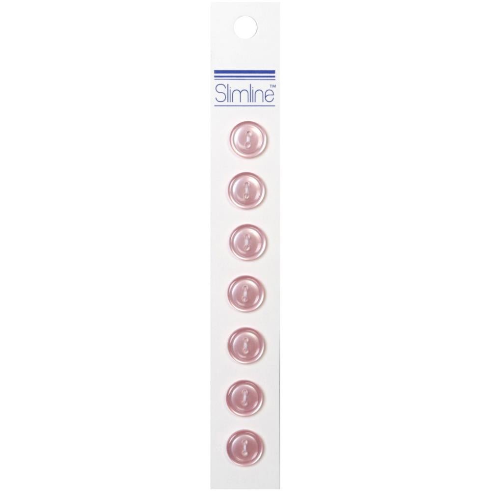 Lansing11mm 2 - Hole Button Pale Pink 7ctButtons & Snaps