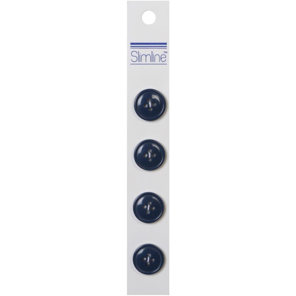 Lansing16mm 4 - Hole Rimmed Button Royal Blue 4ctButtons & Snaps