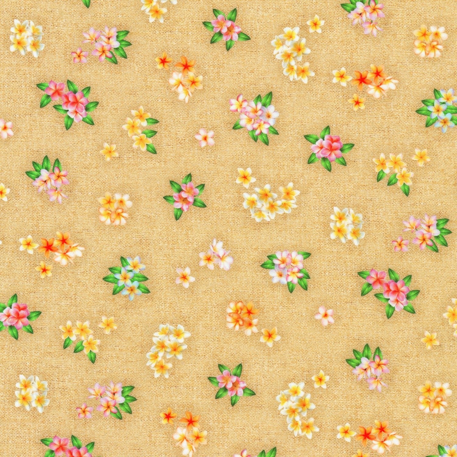 Robert KaufmanTropical Garden Quilt Fabric Aloha Iki FrangipaniFabric