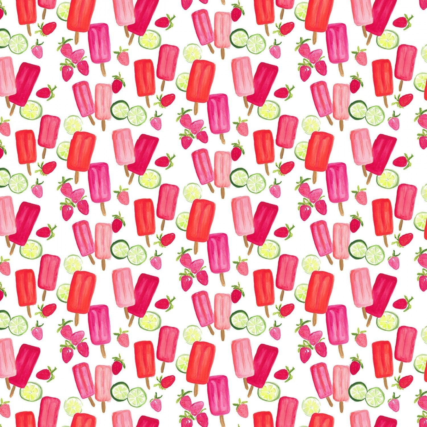 Dear StellaSummertime Popsicles WhiteFabric