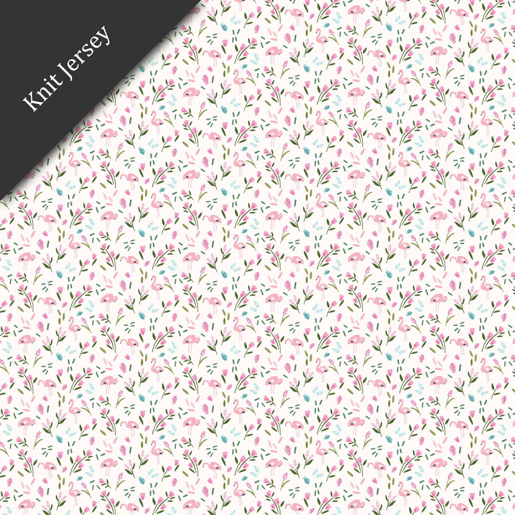Dear StellaLost Flamingo Knit Jersey MultiFabric